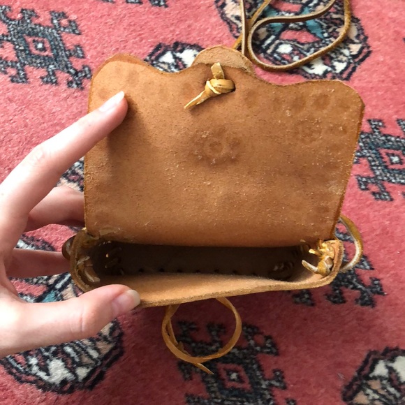 Genuine Leather Hand Tooled Mini Purse - Picture 7 of 8